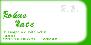 rokus mate business card