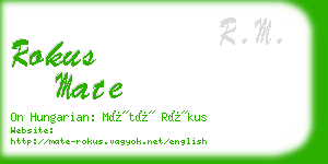 rokus mate business card